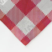 Couverture Polaire Rouge et blanc de plaid de Buffalo (Coin)