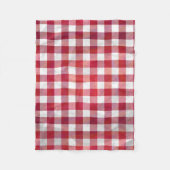 Couverture Polaire Rouge et blanc de plaid de Buffalo (Devant)