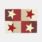 Couverture Polaire Rouge et crème étoilée (Devant (Horizontal))
