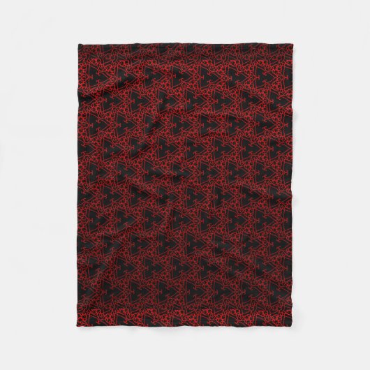 Couverture Polaire Rouge Et Noir (Devant)