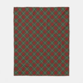 Couverture Polaire Rouge et vert Tartain Rustique Plaid (Devant)