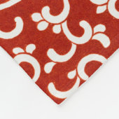 Couverture Polaire Rouge Floral Vibrant Ornate Classé Motif (Coin)
