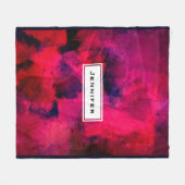 Couverture Polaire Rouge foncé et violet Gras & Abstrait moderne (Devant (Horizontal))
