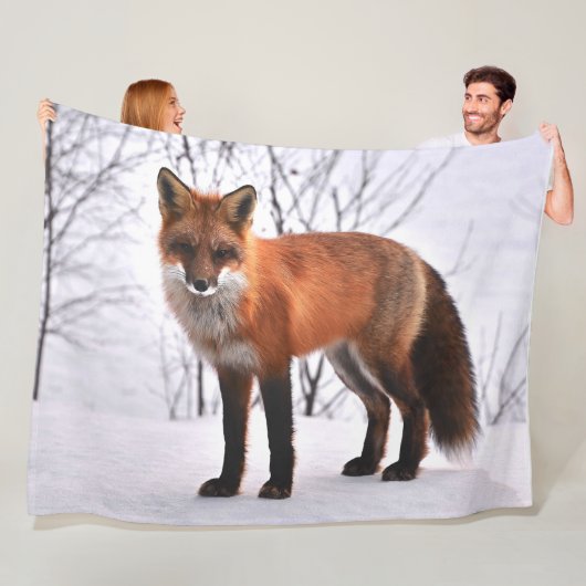 COUVERTURE POLAIRE ROUGE FOX (En situation)