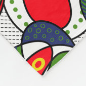 Couverture Polaire Rouge Jaune Bal de Plage Vert Volet Blanche (Coin)