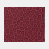 Couverture Polaire Rouge Léopard (Devant (Horizontal))
