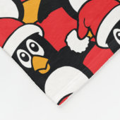 Couverture Polaire Rouge mignon de motif de pingouins de Noël (Coin)