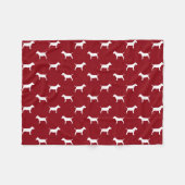Couverture Polaire Rouge miniature de motif de silhouettes de (Devant (Horizontal))