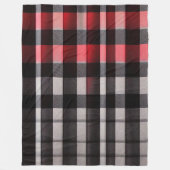 Couverture Polaire Rouge Noir Abstrait Plaid Collection moderne (Devant)