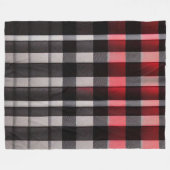 Couverture Polaire Rouge Noir Abstrait Plaid Collection moderne (Devant (Horizontal))