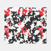 Couverture Polaire Rouge noir blanc irrégulier Design abstrait (Devant (Horizontal))
