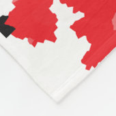 Couverture Polaire Rouge noir blanc irrégulier Design abstrait (Coin)