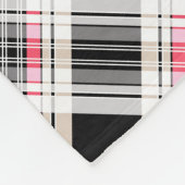 Couverture Polaire Rouge noir blanc plaid (Coin)