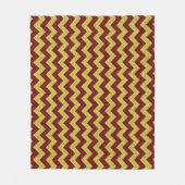 Couverture Polaire Rouge & Or Zig Zag Paillettes (Devant)