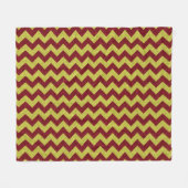 Couverture Polaire Rouge & Or Zig Zag Paillettes (Devant (Horizontal))