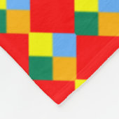 Couverture Polaire Rouge orange jaune bleu vert (Coin)