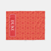 Couverture Polaire Rouge Paks Monogram Pet Fleece Blanche (Devant (Horizontal))