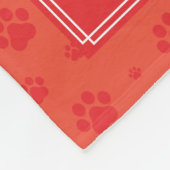 Couverture Polaire Rouge Paks Monogram Pet Fleece Blanche (Coin)