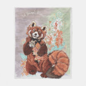 Couverture Polaire Rouge Panada Crystaline Vibes Art (Devant)