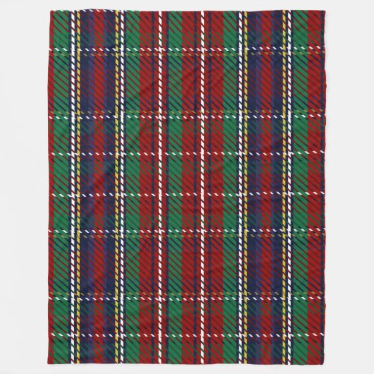 Couverture Polaire Rouge Plaid Scottish Rustique Flannel Imprimer (Devant)