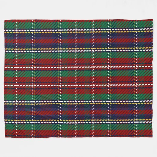 Couverture Polaire Rouge Plaid Scottish Rustique Flannel Imprimer (Devant (Horizontal))