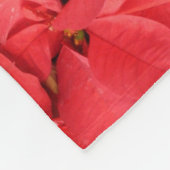 Couverture Polaire Rouge Poinsettias II Noël Fête Florale (Coin)