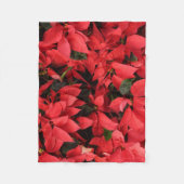 Couverture Polaire Rouge Poinsettias II Noël Fête Florale (Devant)