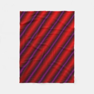 Couverture Polaire Rouge, pourpre et noir Laser-Comme la ligne motif