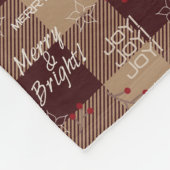 Couverture Polaire Rouge rustique et Buffalo Brown | Noël (Coin)