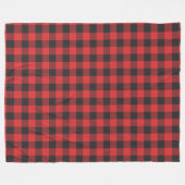 Couverture Polaire Rouge rustique Noir Farmhouse Plaid (Devant (Horizontal))