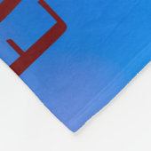 Couverture Polaire Rouge Sakura bleu ciel (Coin)