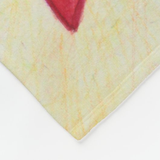 Couverture Polaire Rouge Sensibilisation Ruban Angel Sang Cancer Blan (Coin)