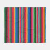Couverture Polaire Rouge Serape Saltillo traditionnelle mexicaine cou (Devant (Horizontal))