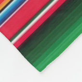 Couverture Polaire Rouge Serape Saltillo traditionnelle mexicaine cou (Coin)