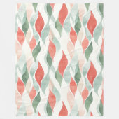 Couverture Polaire Rouge Vert Crème Menthe Blanc Noël (Devant)