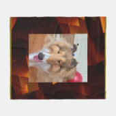 Couverture Polaire Rough Collie Chien (Devant (Horizontal))