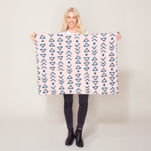 Couverture Polaire Rougissent le motif rose de flèche de triangle de
