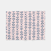Couverture Polaire Rougissent le motif rose de flèche de triangle de (Devant (Horizontal))