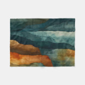 Couverture Polaire Rouille et Turquoise (Devant (Horizontal))