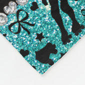 Couverture Polaire Rouleau bleu Derby de parties scintillantes (Coin)