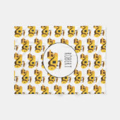 Couverture Polaire Rouleau Compacteur Construction Camion Garçons Nom (Devant (Horizontal))