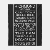 Couverture Polaire Rouleau d'autobus de Richmond Virginia (Devant)