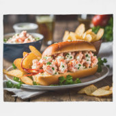 Couverture Polaire Rouleau De Homard Et Chips De Pomme De Terre (Devant (Horizontal))