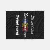 Couverture Polaire Roumain traditionnellement drôle (Devant (Horizontal))