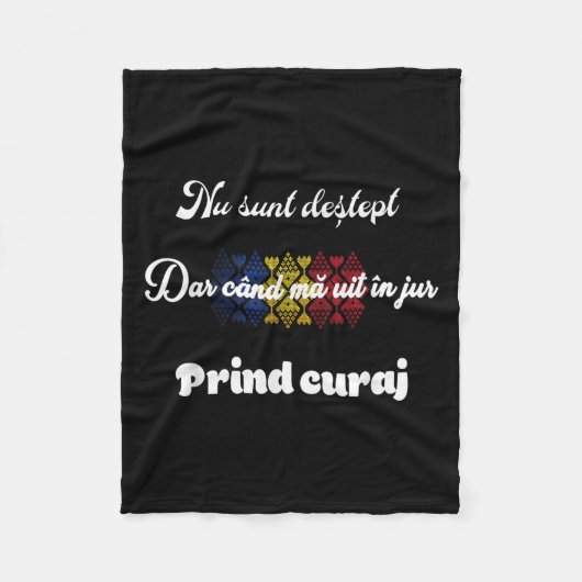 Couverture Polaire Roumain traditionnellement drôle (Devant)