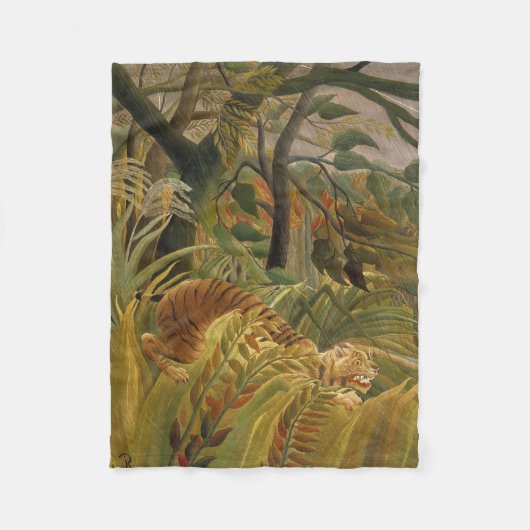 Couverture Polaire Rousseau Jungle Tropical Tiger Art (Devant)