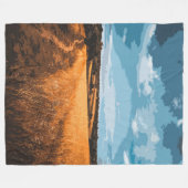 Couverture Polaire Route de Campagne Stylisée Eté Doré (Devant (Horizontal))