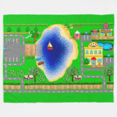 Couverture Polaire Route des lacs pour voitures (Devant (Horizontal))