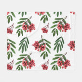 Couverture Polaire Rowan d'automne, Arrière - plan d'aquarelle brilla (Devant (Horizontal))