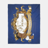 Couverture Polaire Royal African Prince Bleu et Gold Fance (Devant)